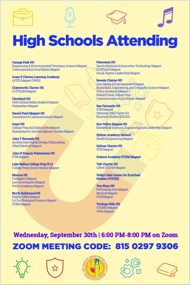 ArtesMagnet's tweet photo. All-Valley Meet the Magnet Fair! You don't want to be the only one not going! Bring a friend and come and hear about the amazing magnet schools in your area! #LDNE #LDNW #MSA #weRartes https://t.co/qUkK4mFxlv