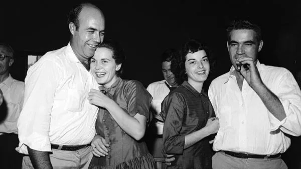 Sixty-five years ago today, Roy Bryant and J.W. Milam celebrate their acquittal by a white, all-male jury in the murder trial of Emmett Till. They later admitted to Life Magazine that they had indeed killed Till. 
65 years ago TODAY.  #sayhername 
pic.x.com/gIVkYH2yFZ