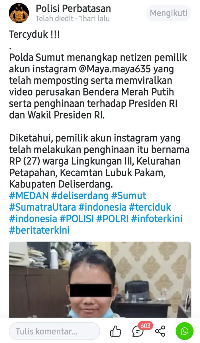 Penjarakan sampe nangis darah atas kebiadabanya thd bangsa ini.
Bravo <a href="/DivHumas_Polri/">Divisi Humas Polri</a> #Polri #POLISI jangan kasih kendor.
Terima kasih
<a href="/Namaku_Mei/">❤࿐ཽ༵რєﻨ þєşεҚ 他很米兰࿐ཽ༵❤</a> <a href="/BiLLRaY2019/">𝔹𝕚𝕃𝕃 ℝ𝕒𝕐</a> <a href="/Dennysiregar7/">Denny Siregar</a> @LOVE_AG4EVER <a href="/Vivittts/">Vivit™</a> <a href="/jr_kw19/">Pribumi Kawe</a> <a href="/poldasumut/">Polda Sumut</a>