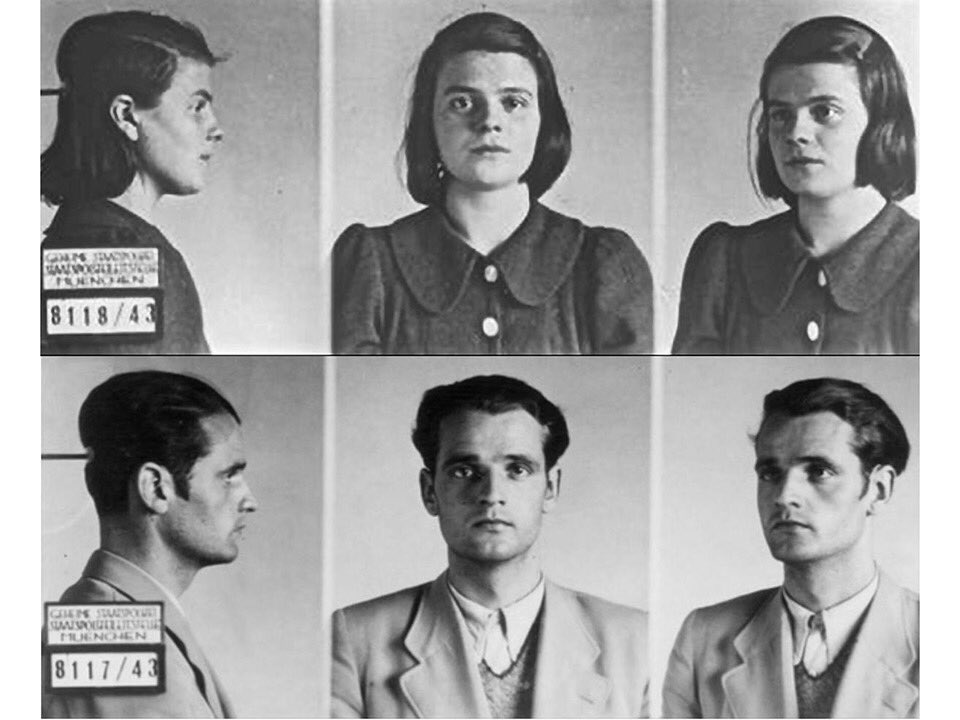 Sophie and her brother Hans were caught by a university janitor named Jakob Schmid as they distributed pamphlets in a courtyard. He grabbed them, declared them “under arrest,” and turned them over to the Gestapo.