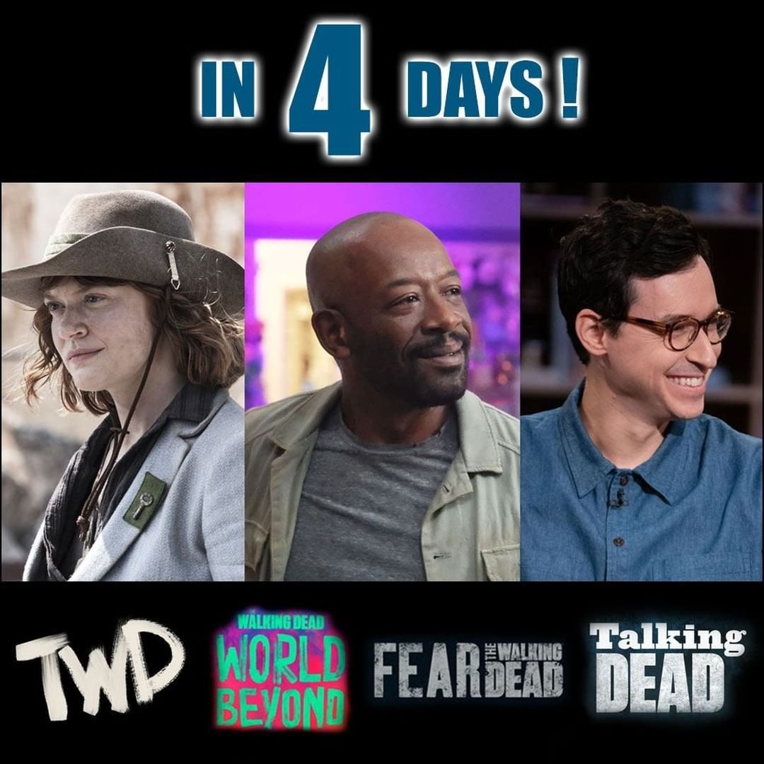 Sunday at 8PM is #TalkingDead’s #TWDUniverse Preview Special! We’re happy to announce that joining #TWD’s <a href="/angelakang/">Angela Kang 강효신</a> and <a href="/LaurenCohan/">ؘ</a> are #FearTWD Showrunner <a href="/AndrewChambliss/">Andrew Chambliss</a>, <a href="/RealLennieJames/">Lennie James</a> and @ColbyMinifie Find out what’s in store for your favorite shows!  #TheWalkingDead