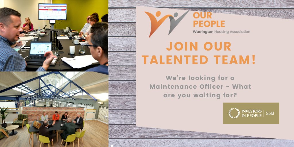 Warrington Housing Association (@whaorguk) on Twitter photo Calling all Maintenance Officers! Are you passionate about making a difference in #socialhousing ? Do you want to be part of a great team? You know what to do next: bit.ly/31tyEI9
#warrington <a href="/CommunityHsg_NW/">Community Housing Partnership</a> #jobseeker <a href="/JobsInHousing/">JobsInHousing</a> Calling all Maintenance Officers! Are you passionate about making a difference in #socialhousing ? Do you want to be part of a great team? You know what to do next: bit.ly/31tyEI9
#warrington <a href="/CommunityHsg_NW/">Community Housing Partnership</a> #jobseeker <a href="/JobsInHousing/">JobsInHousing</a>