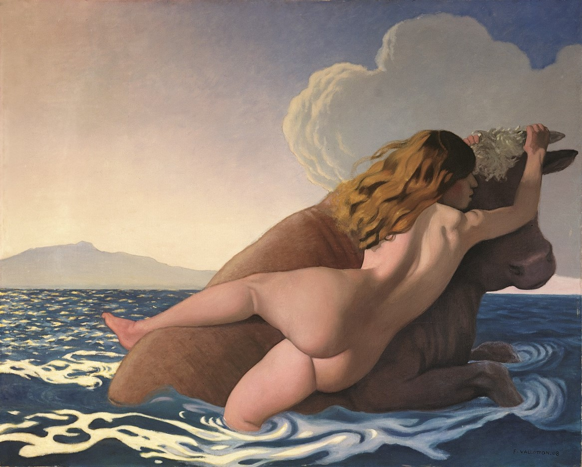 AlbertinaMuseum's tweet photo. Zu sehen bei #VanGoghCézanneMatisse
Félix Vallotton | Entführung der Europa | 1908 | @KunstmuseumBern , Geschenk Prof. Hans R. Hahnloser, Bern | © Kunstmuseum Bern
#SammlungHahnloser #KlassischeModerne #Wien https://t.co/yMwwWIYD6e