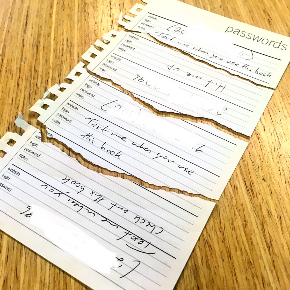 we found the four fragments in four variously located books. That they apparently remained where the writer left them says something, I guess, about this technique for meeting people.