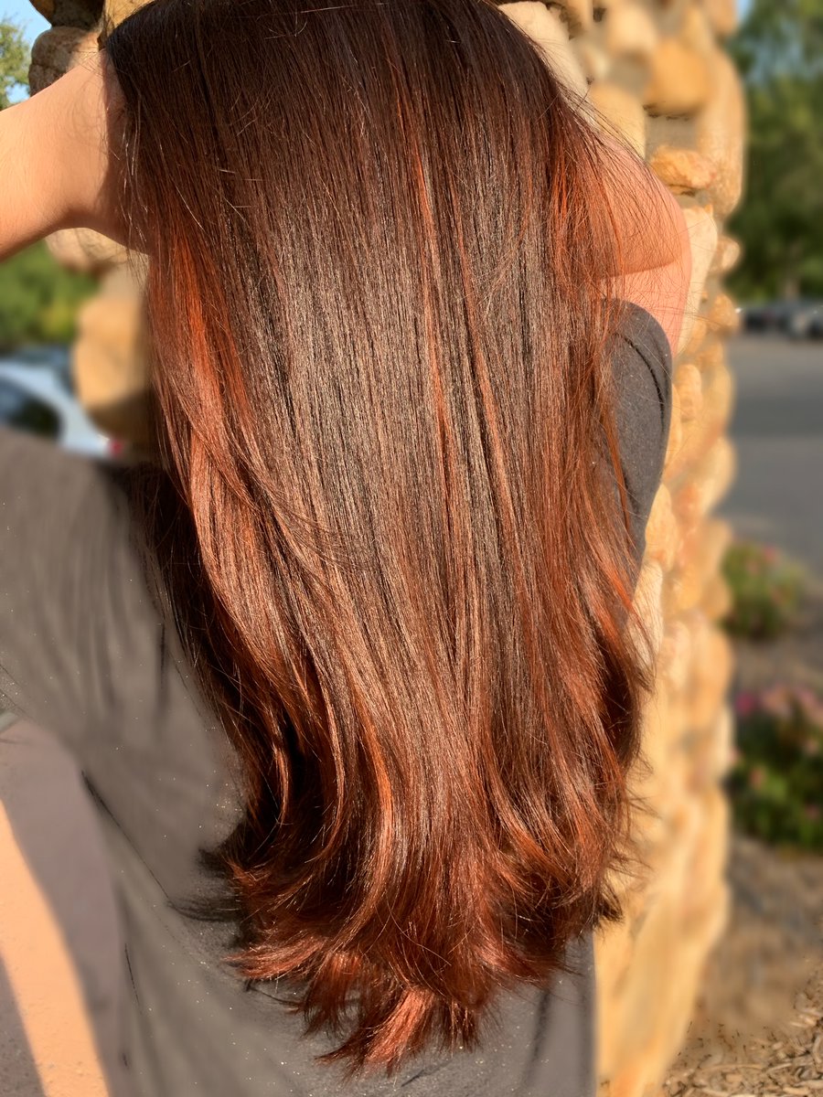 Cinnamon spice 🍁🍂🍁   Fall inspired color by Sher with <a href="/GoldwellUS/">GoldwellUS</a> . Styled with the fabulous <a href="/oribe/">Oribe Hair Care</a> . #fallisinthehair #oribeobsessed #raleighhair #autumnhair #cinnamonspice #copperredhair #fallvibes #goldwellcolor #goldwellus #goldwellapprovedus #oribe #oribepro