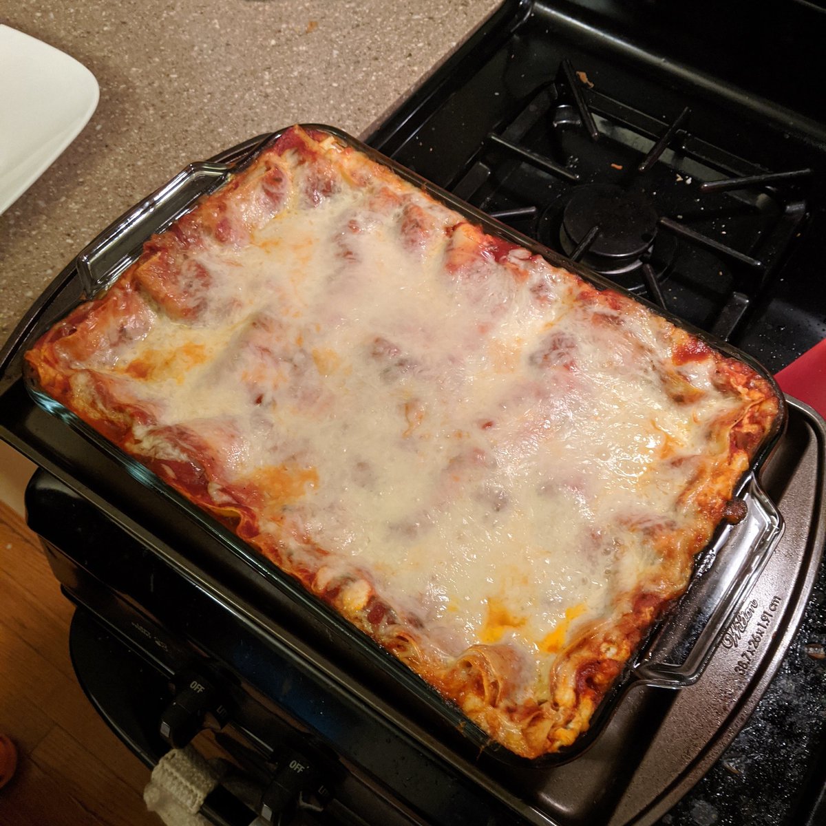 tonydahlman's tweet photo. Three-Cheese Lasagna #DifferentDinner https://t.co/SaXyB6Mlbj