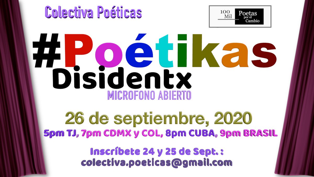 Desde México, para el mundo hispano-hablante. Una convocatoria para fomentar la disidencia, la diversidad, la tolerancia y entre todo esto, ¡la poesía!