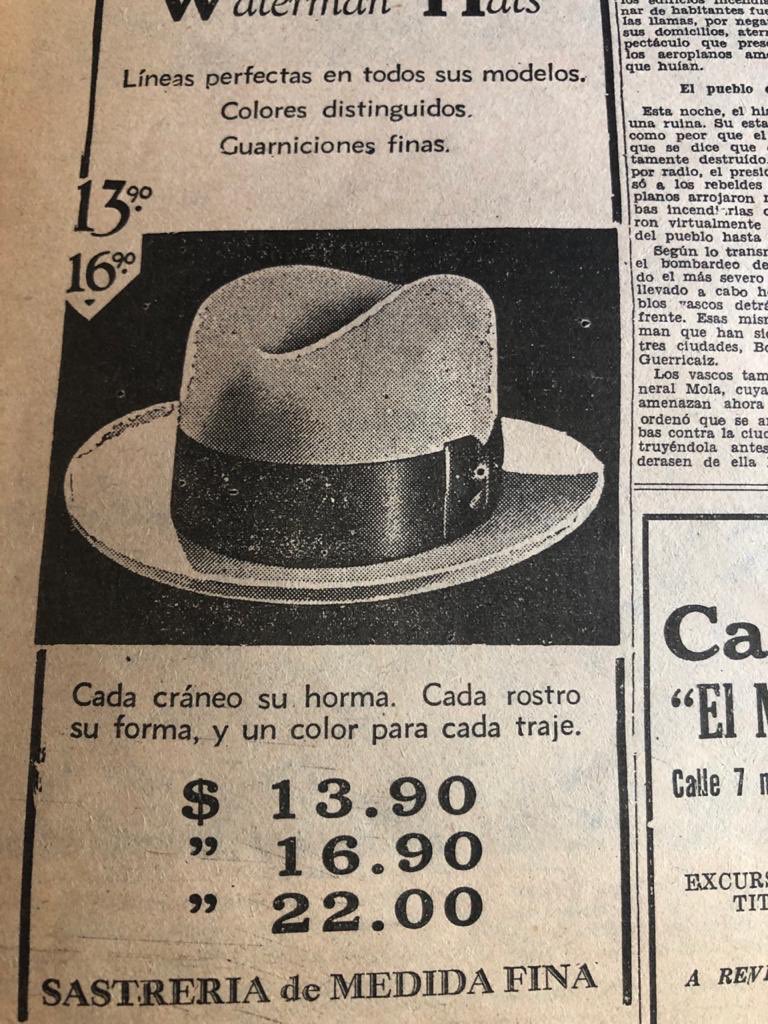 Propaganda en el diario El Día de La Plata. Abril 1937. Hoy costaría 139 billones. A la moneda le sacaron 13 ceros. Es así?