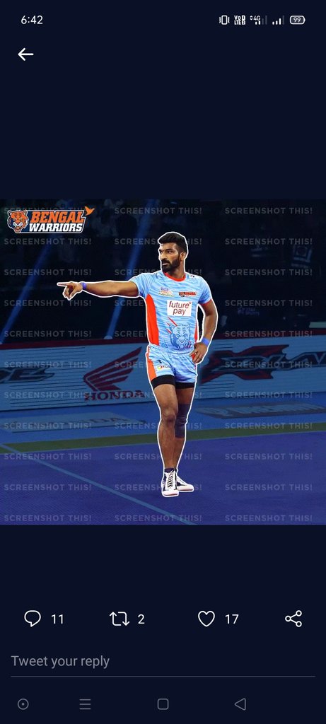 boby_dagar_08's tweet photo. @BengalWarriors 😊😊🤗🤗 https://t.co/7uOz7TBkv4