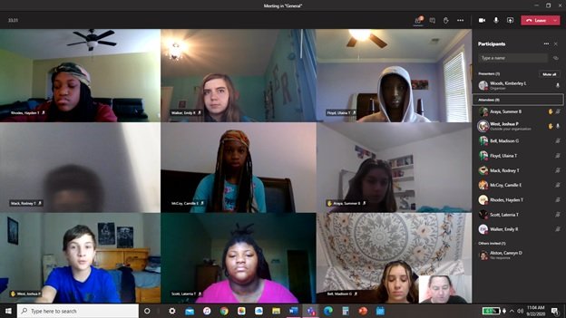Mrs. Woods had a fantastic seminar with her 8th graders on Langston Hughes's "One Friday Morning". Such a rich discussion on race, gender, appearance, age.  The kids had an open, respectful discussion; all she did was moderate. #montessorimatters #montessorilife #LangstonHughes