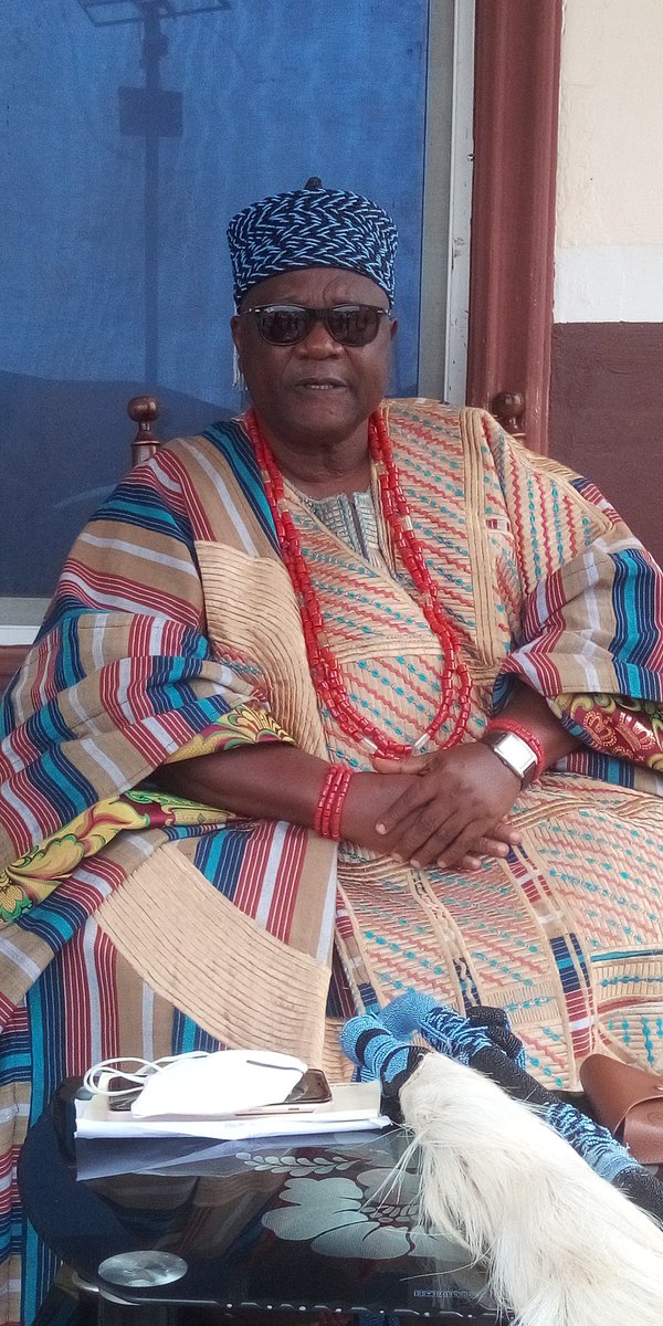 CollegeOkeIla's tweet photo. Our revered father, founder/proprietor of Abolarin College, Oke-Ila Oragun. A school established strictly for the indigent students to fight poverty in our society, Alayeluwa Oba (Dr) Adedokun Omoniyi Abolarin, Aroyinkeye I, The Orangun of Oke-Ila Orangun is +1 today. https://t.co/aVLlf9t9De