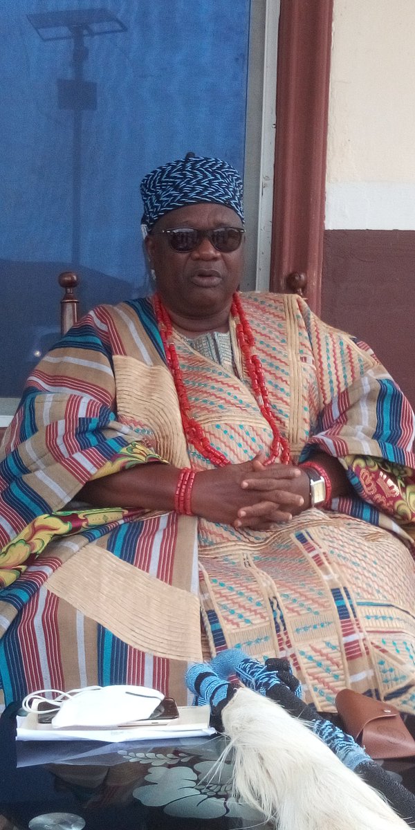 CollegeOkeIla's tweet photo. Our revered father, founder/proprietor of Abolarin College, Oke-Ila Oragun. A school established strictly for the indigent students to fight poverty in our society, Alayeluwa Oba (Dr) Adedokun Omoniyi Abolarin, Aroyinkeye I, The Orangun of Oke-Ila Orangun is +1 today. https://t.co/aVLlf9t9De