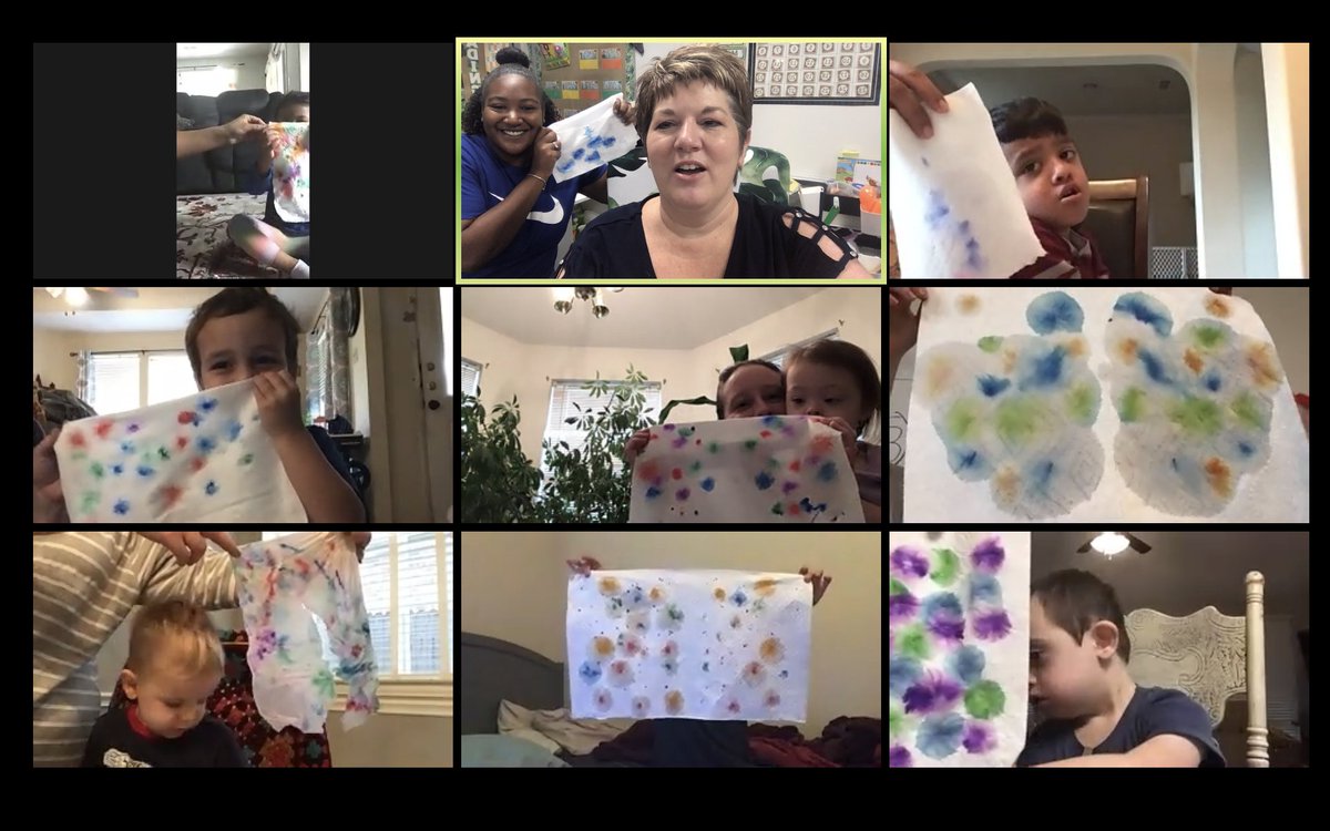 MurrayLuv2Teach's tweet photo. PreK Virtual #ECSETeacher #RemoteArt & #SEL #LionCubStrong @ELCSouth_KISD @KellerEarlyEd #ChargerNation #KISDLionCubs #blessed Those faces!! https://t.co/EKQKFbnIur