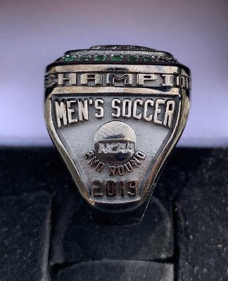 TheFong's tweet photo. @Troy_HS grad @lilfong97  and his teammates on the Wright State men’s soccer team got their 2019 Horizon League championship rings Wednesday. Full disclosure: He’s also my nephew. #RaiderUp #HorizonLeagueChampions https://t.co/Ds2wY74agO