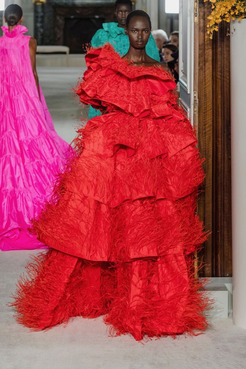 Tubifera ferruginosa as Valentino spring 2019 couture
