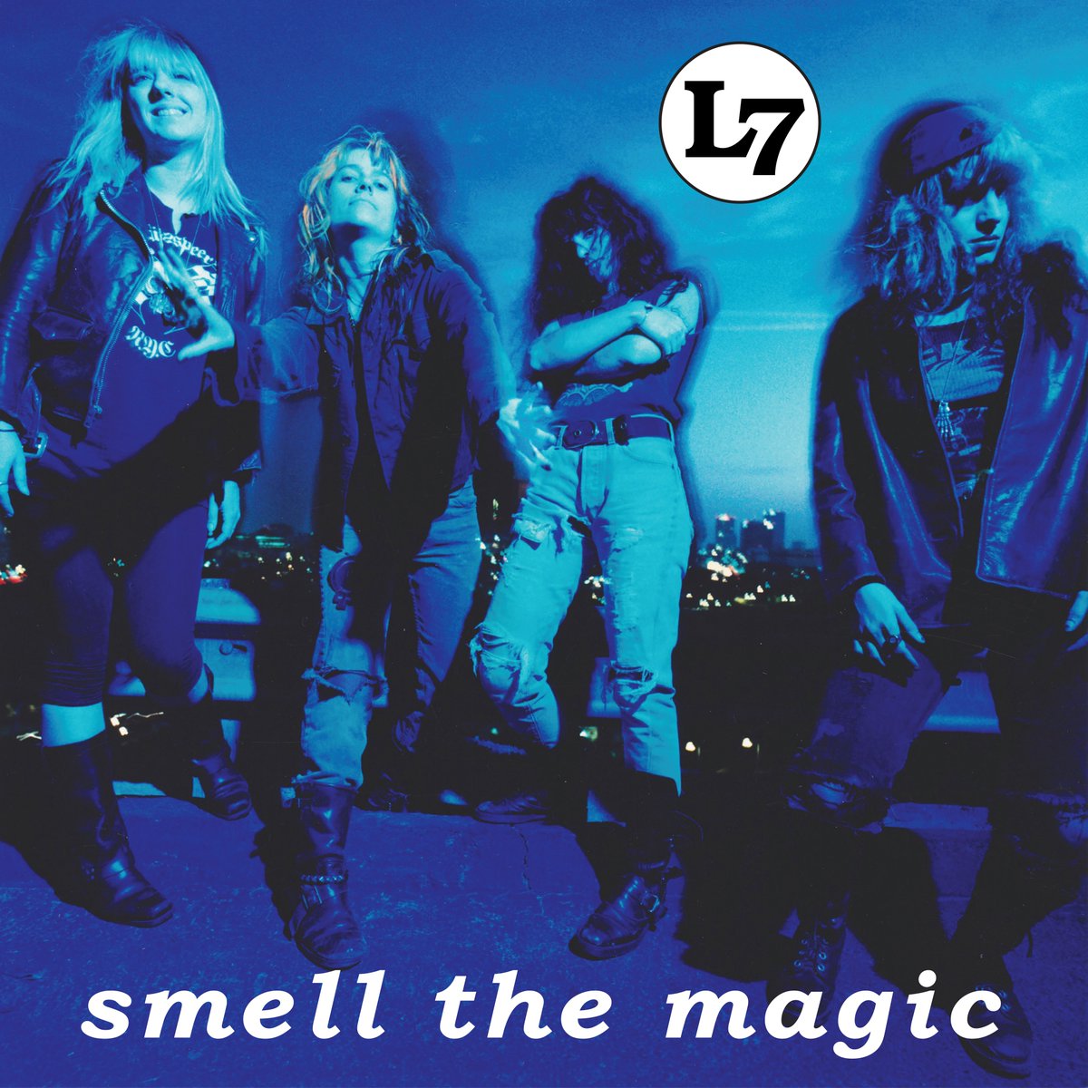RecordsLeft's tweet image. This 30th-anniversary edition of L7's Smell the Magic &amp;amp; is remastered and available on vinyl for the first time ever! @subpop Loser Edition featuring a clear record with orange/blue/grey highlights. We only have one for @recordstoredayus #EverettWA