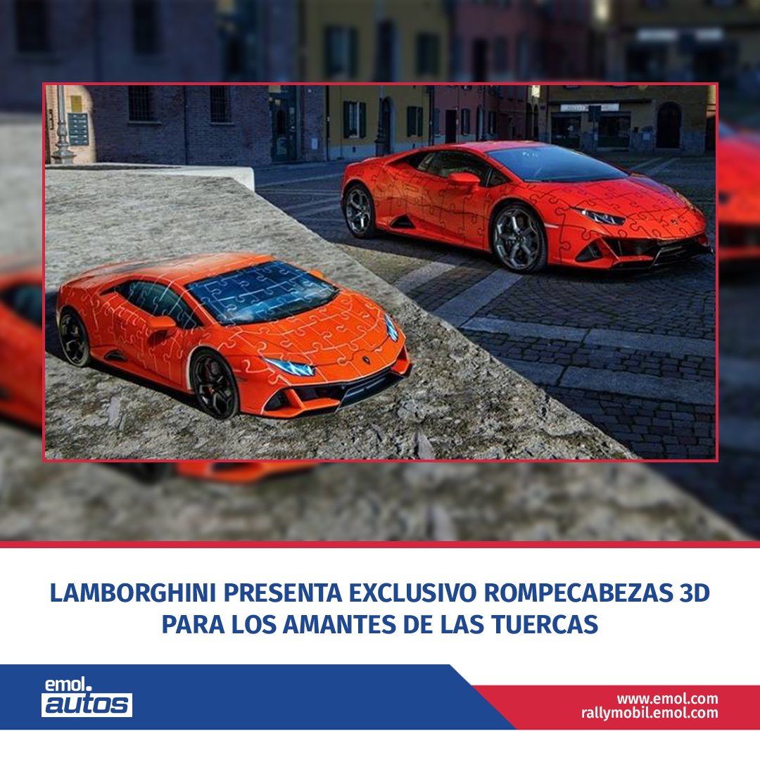 😁  Lamborghini presentó un exclusivo juego de rompecabezas en 3D pensado para los amantes de las tuercas y que solo estará limitado a 100 unidades. Se trata de una réplica del modelo Huracán EVO V10 en una escala 1:18 y que cuenta con 108 piezas y 32 accesorios. 👌