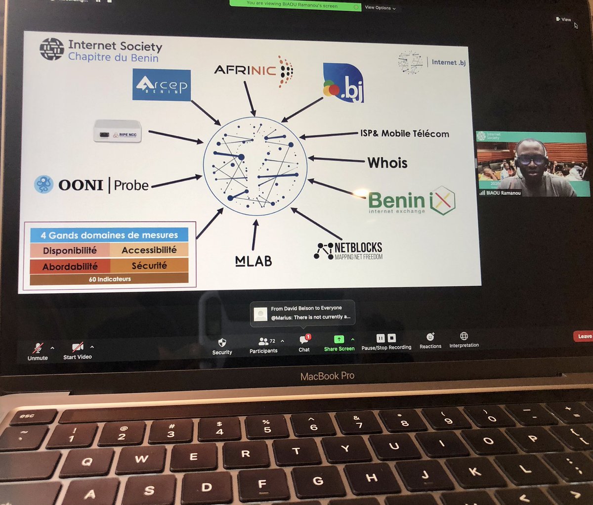 VictorNdonnang's tweet photo. Successful Day 2 of the 2020 African Chapters Advocacy Meeting

Great exchange of Knowledge and experiences on #InternetMeasurements, #encryption and #OpenStandards.

Thank you @RamanouB, @isocbenin @isocghana, @ISOCUg for sharing your experiences. #GrowInternet #StrongInternet https://t.co/goUAiMKkKQ