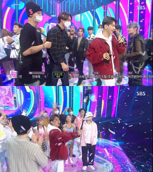 Chanyeol, Jongin, and Jongdae in Candy 3rd win