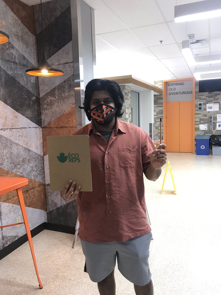 Have you seen us tabling? All you have to do is come up and show us that you follow us and you can take some of our cool recycled folders and notebooks, and a Sprout pencil!