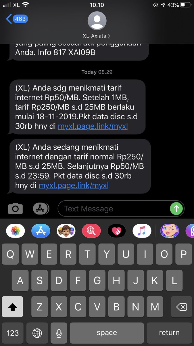 Halo <a href="/myXLCare/">myXLCare</a> , sisa kuota paket data sy masih banyak dan ada paket belajar juga, tapi kenapa dpt pemberitahuan bahwa anda menikmati paket data normal.