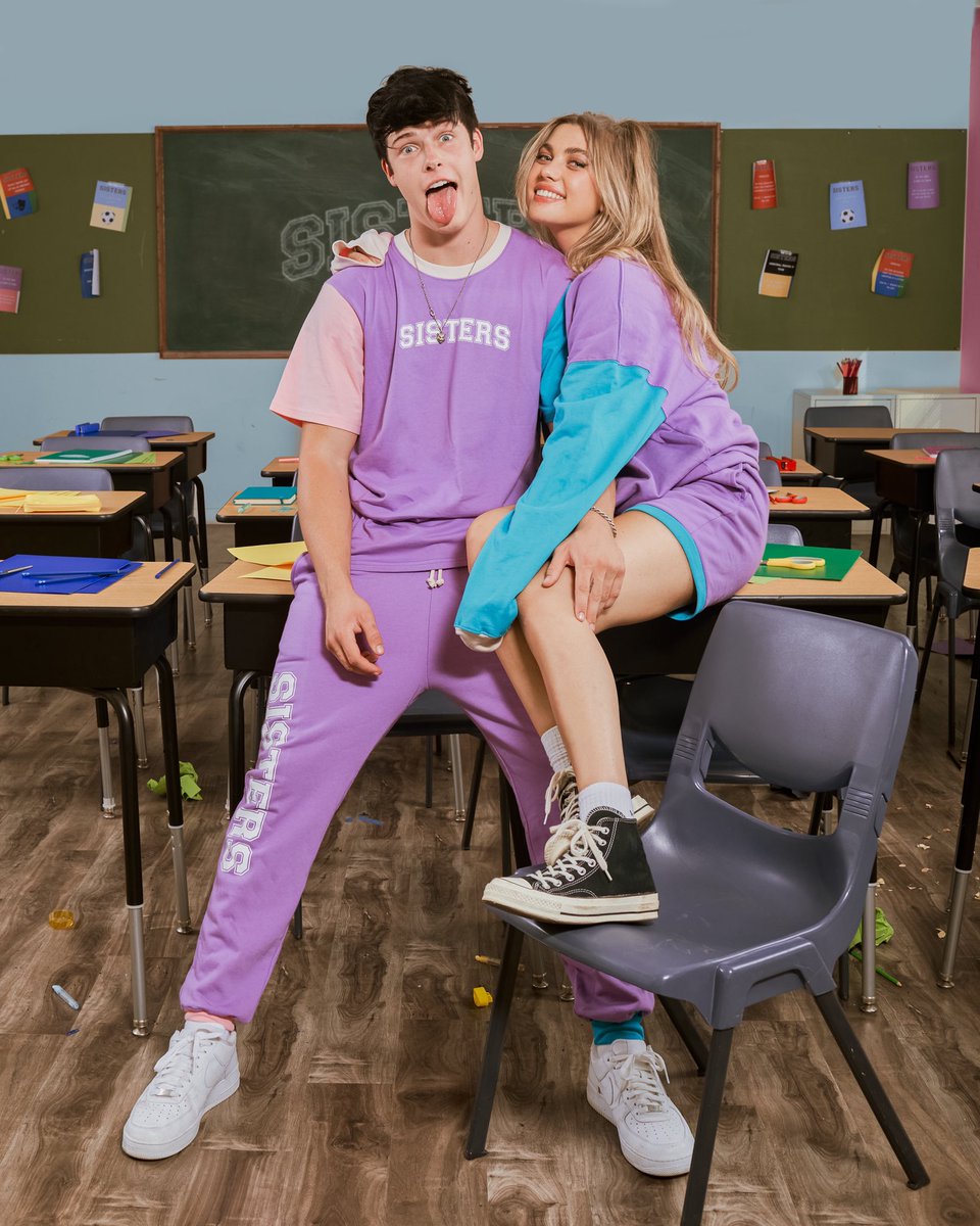 jamescharles's tweet photo. THE CLASSROOM COLLECTION 🤓📚✂️  

FOUR Sisters Apparel limited edition collections are launching TOMORROW at 12PM PST! ⏰ Set your alarms &amp; get ready to shop on https://t.co/yrLGOkDgDR 💞 https://t.co/bBUKPxNT9x