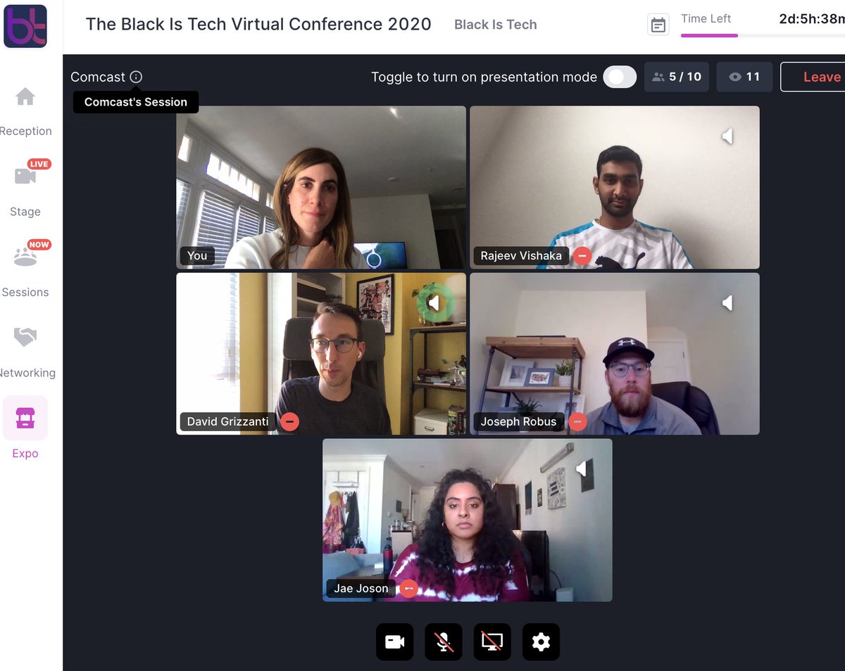 SamSherWasTaken's tweet photo. So much fun 'manning' the virtual @comcastcareers booth at the #BlackisTech conference today! https://t.co/zQCV3S19jq