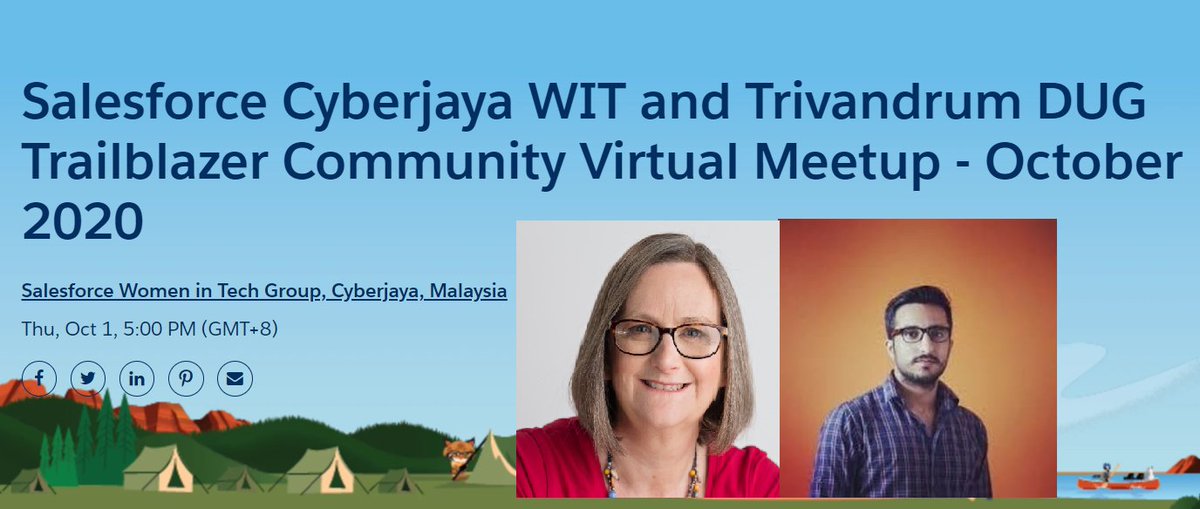 Subhasini Bhosal (@subhasini_sf) on Twitter photo Please RSVP on the link below and join us to welcome <a href="/wellywoodanna/">Anna - Te Whanganui-a-Tara 🤓 🔑🟤⚡️🌏🥝🇳🇿</a> and <a href="/karkra_nikhil/">Nikhil karkra</a> on 1/10 @5PM MYT(2.30 PM IST) in the upcoming Salesforce Trailblazer Meetup
rb.gy/xd8uz7 Please RSVP on the link below and join us to welcome <a href="/wellywoodanna/">Anna - Te Whanganui-a-Tara 🤓 🔑🟤⚡️🌏🥝🇳🇿</a> and <a href="/karkra_nikhil/">Nikhil karkra</a> on 1/10 @5PM MYT(2.30 PM IST) in the upcoming Salesforce Trailblazer Meetup
rb.gy/xd8uz7