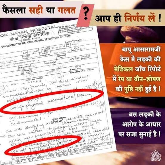 Tejas5113's tweet photo. @asharamjibapu_ केवल एक काल्पनिक घटना के आधार पर निर्दोष पूज्य Sant Shri Asharamji Bapu को उम्रक़ैद की सज़ा देना कहाँ तक उचित है?जबकि #Bapuji को medical report में भी क्लीन चिट मिल चुकी है, जब कोई केस बनता ही नहीं तो फिर क्यूँ एक निर्दोष संत को सताया जा रहा है?#MedicalReportProvesBapujiInnocent https://t.co/FybhKTaesG
