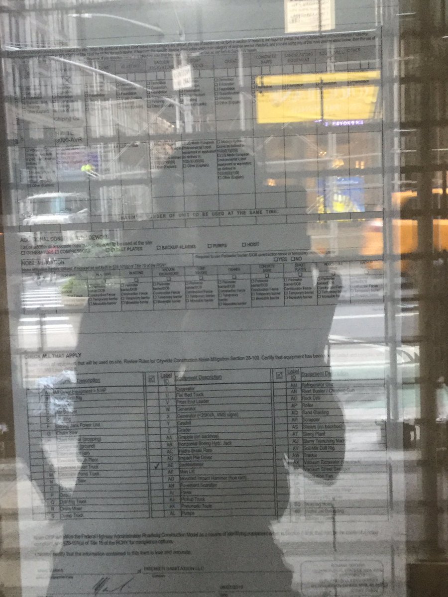 The work permits. From what I can read of them (the pictures initially looked better after I took them, sorry they look a little fuzzy), work began on some level in fall 2019, and the store will occupy three floors.