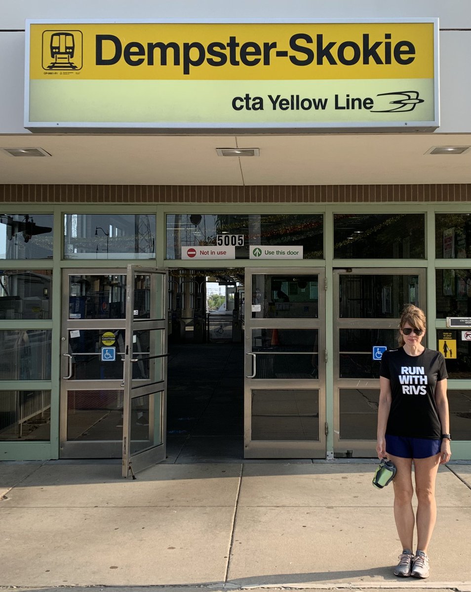 Rhonahawks's tweet photo. So excited to complete my 131 mile #RunTheL challenge from @ChicagoHalf. I wore my #RunWithRivs shirt in support of @tommy_rivs and his family! Thank you to @jacobpuzey for all of the updates. https://t.co/pk7WENWFq1