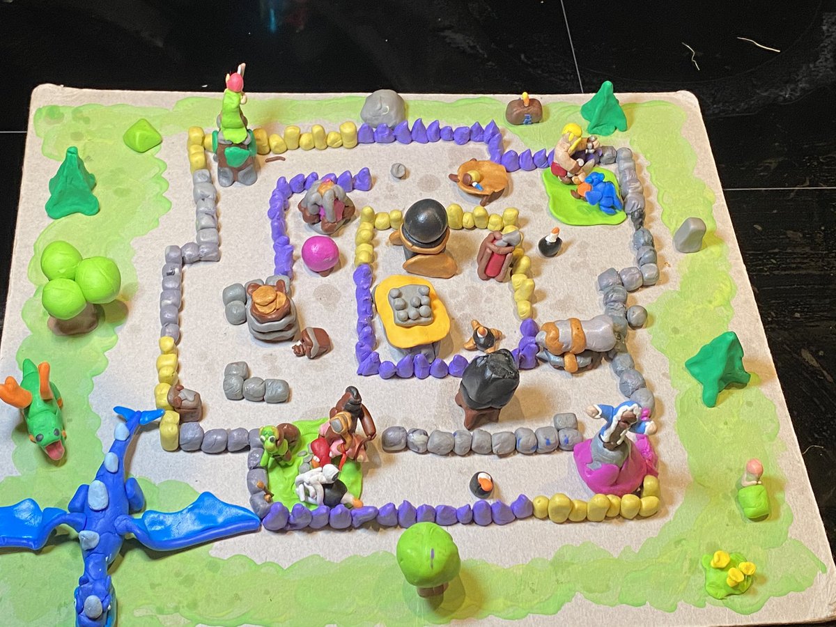 atotic's tweet image. Birthday present from my kids: @ClashofClans clay village.