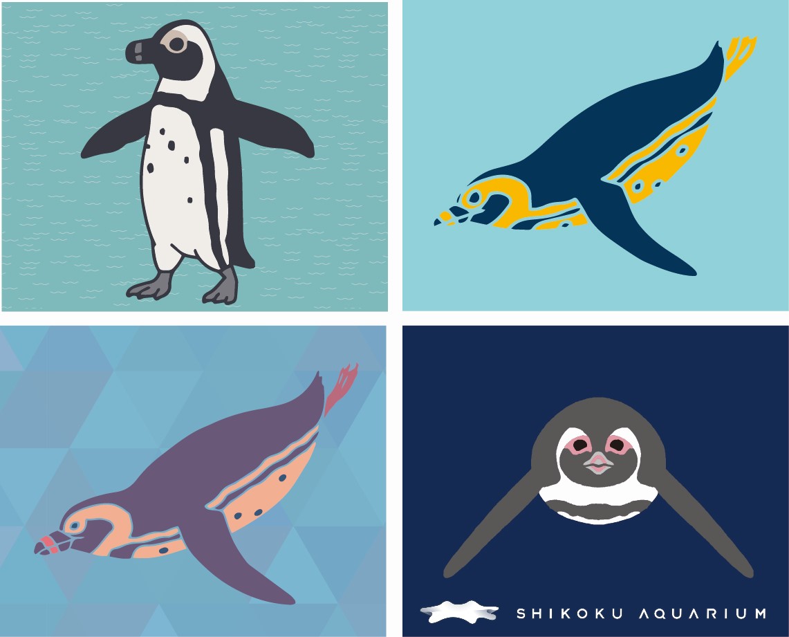 四国水族館 公式 Pa Twitter ケープペンギンイラストの景 どれも四国水族館のためにデザインしてもらったイラスト あなたはどれが好き １つは館内に描かれてるから探してみてね ただいまsnsで ペンギン激推し中 四国水族館ペンギン祭り ペンギン新