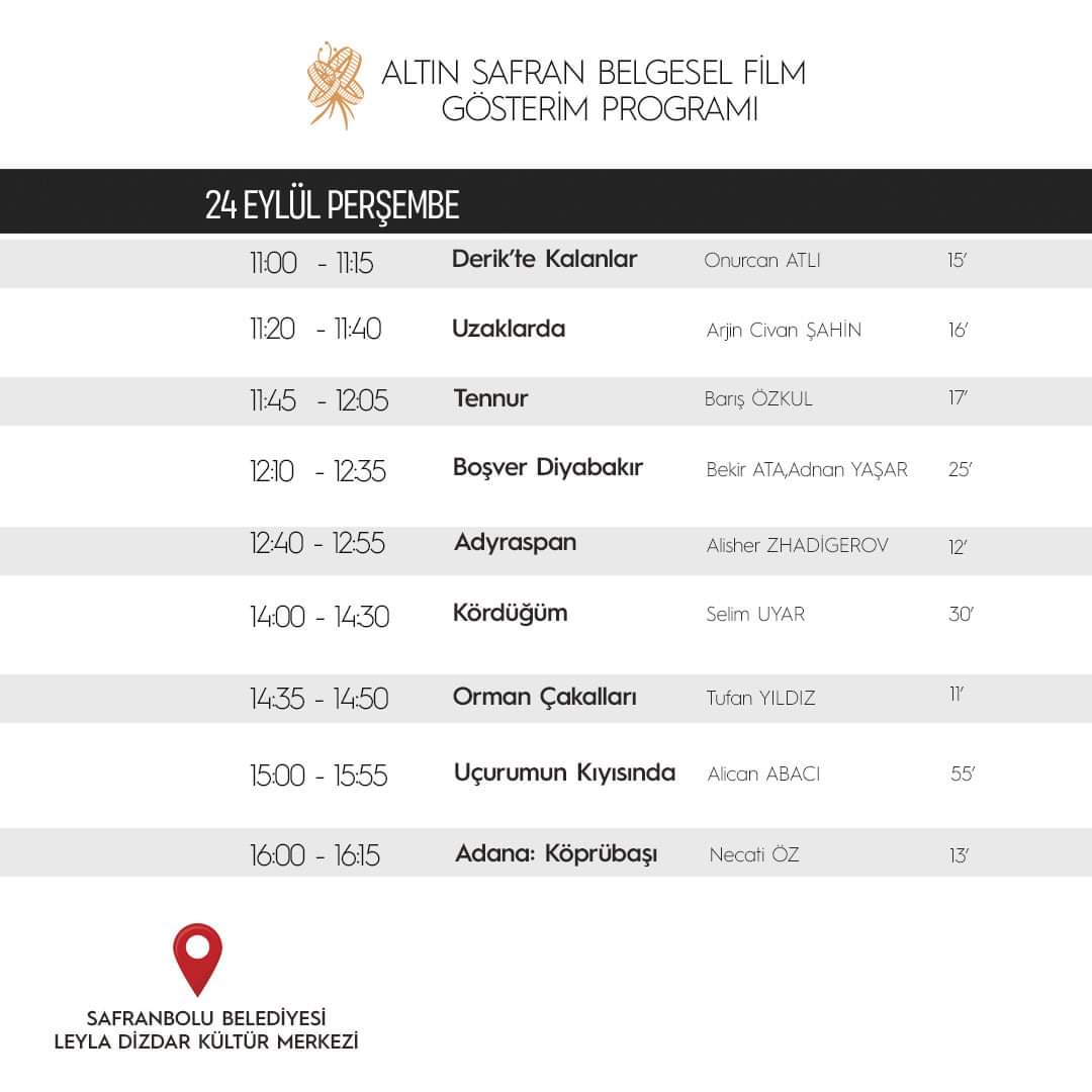 GÜFA, Safranbolu'da Sinemaseverlerle Buluşuyor.

‘Derik’te Kalanlar’
Onur Can Atlı, 15’

🎥 24.09.2020 || 11:00
Leyla Dizdar Kültür Merkezi

Tüm sinemaseverlere iyi seyirler dileriz.
<a href="/gufatolye/">GÜFA</a>  <a href="/gumushaneuniv/">Gümüşhane Üniversitesi</a>