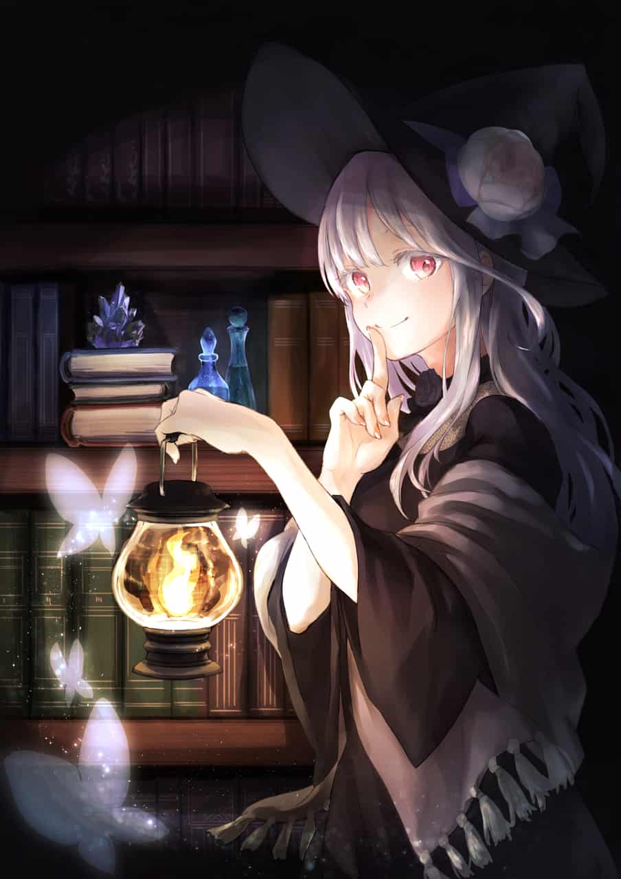 Art Street 公式 Artstreet作品紹介 Rokusakieiさんの作品で 魔女とグリモワールの書庫 かわいくて素敵な魔女のお姉さんのイラストです ランタンに淡く照らされた書庫の雰囲気が素敵です Rokusakieiさんの作品はこちらから