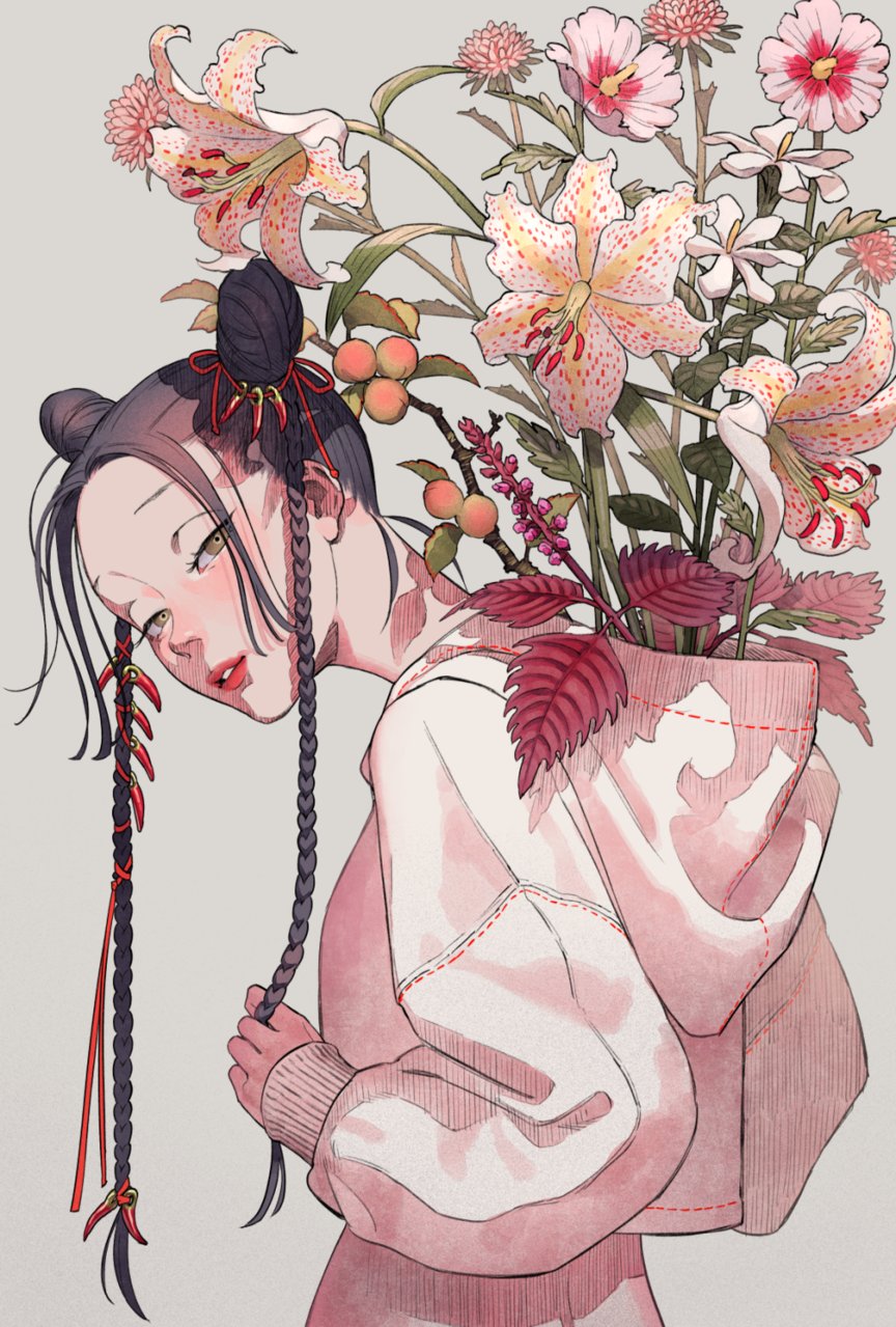 Art Street Official メディバン Twitter પર Artstreet作品紹介 Memenchiさんの作品で 郷愁 とても素敵な雰囲気のイラストですね こちらを振り向く女の子も フードに入った花々も みんな 華 がありますね Memenchiさんの作品は