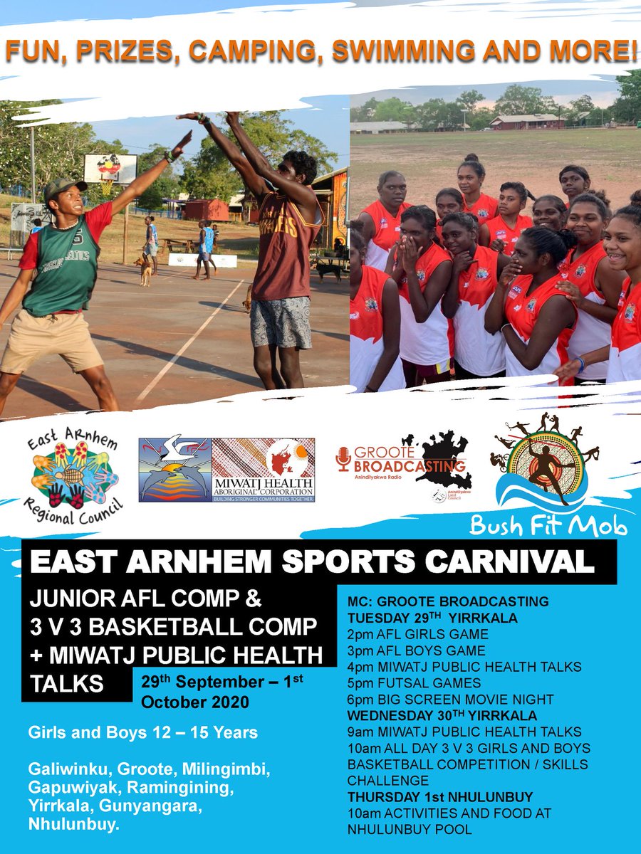 ARDS_AC's tweet image. One of the highlights of the East Arnhem sporting calendar; the East Arnhem Sports Carnival - 29 September to 1 October 2020.