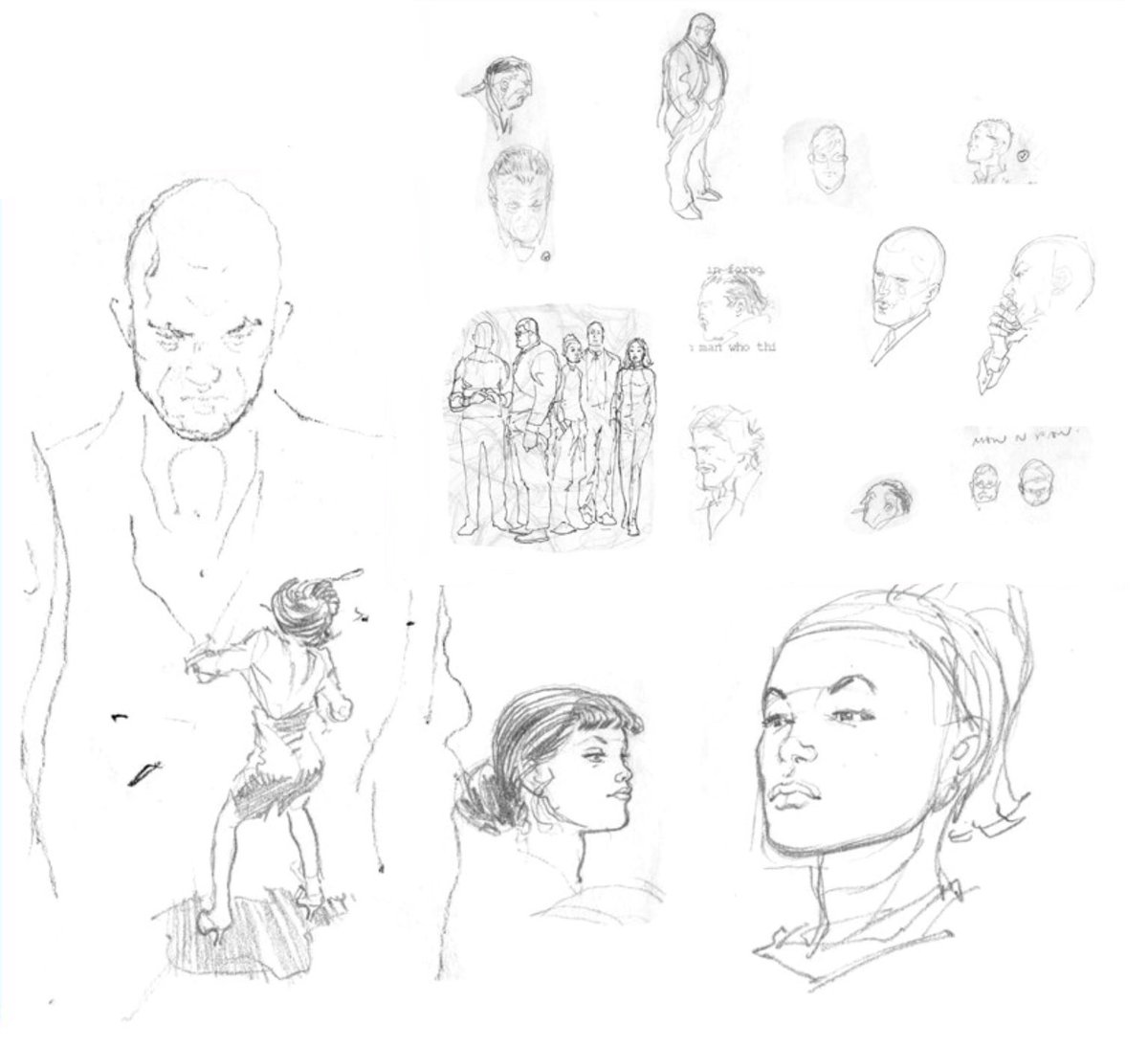 CoolComicArt's tweet photo. All Star Superman (2006) character sketches & designs by Frank Quitely https://t.co/SX796EVTTj