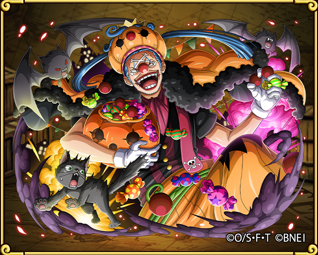 One Piece トレジャークルーズ 新キャラ情報 9 25より開催される Halloween Partyスゴフェス で新登場のキャラをご紹介 ハロウィン衣装に身を包んだ バギー ぎゃははは さァ いたずらするぜェ トレクル T Co Cc5rzoirk0