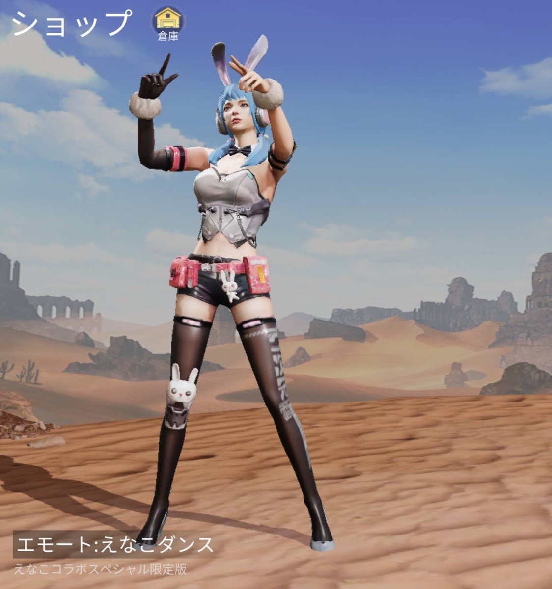 えなこコラボのアイテムとSCボイスとエモートのスキンです。これらは