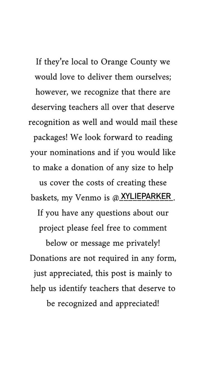 xylieee's tweet photo. Trying to help those who helped teach us😊 DM me with any teacher nominations or questions regarding my project! https://t.co/mNPAqr8qmH