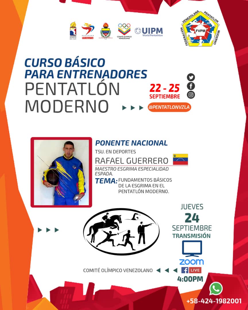 Disfruten al máximo cada ponencia y en el futuro sean portavoces de los aprendizajes adquiridos.. 
La Federación Venezolana de Pentatlón Moderno no duda en el valor e importancia de la formación del talento humano. Rumbo a Cali 2021. ¡Vamos por más!