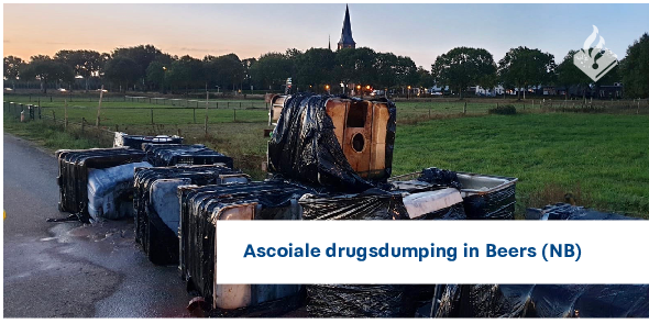 Politie Oost-Brabant: 21.000 liter drugsafval gedumpt in #Beers.