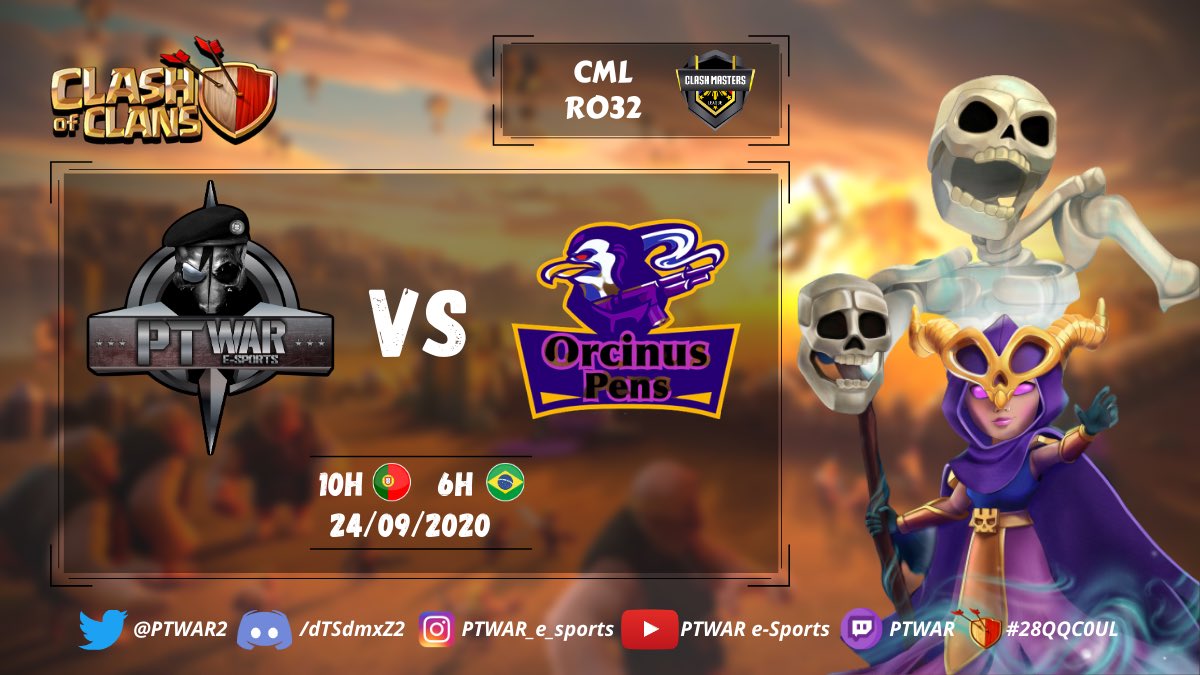 🔥Hoje entramos na RO32 da @clashmasterlea1 !

🔥Guerra pesada contra um excelente clã <a href="/Penguins_jp/">Penguins of War🇯🇵</a> 

🔥Vamos com tudo equipa !!! ⚔️

🔥 GL <a href="/Penguins_jp/">Penguins of War🇯🇵</a> 🙏🍀