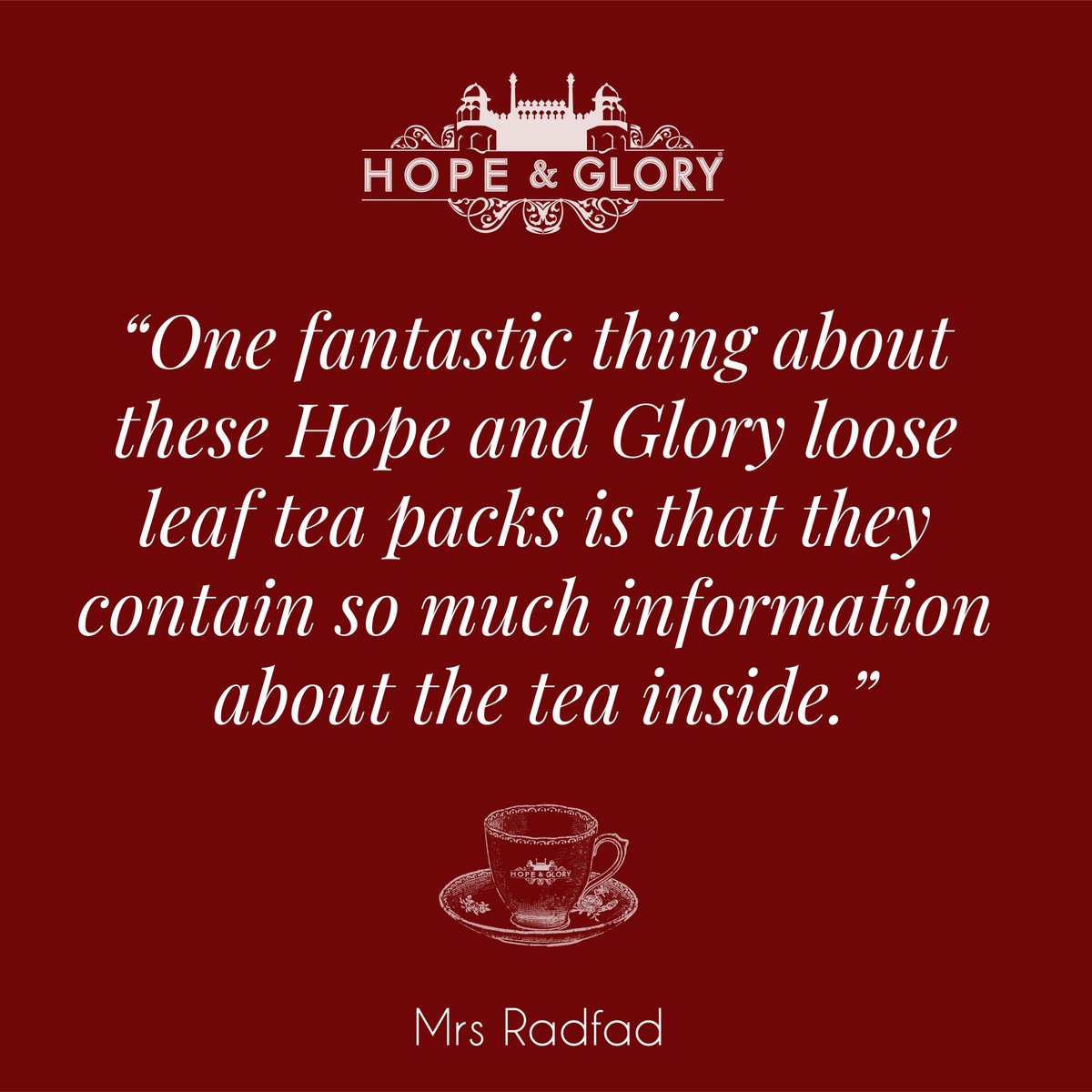 We like to provide our customers with more information about their tea, as no two cups are made equal☕️! 

We are so pleased @mrsradfad found it useful and hope that you will too!
