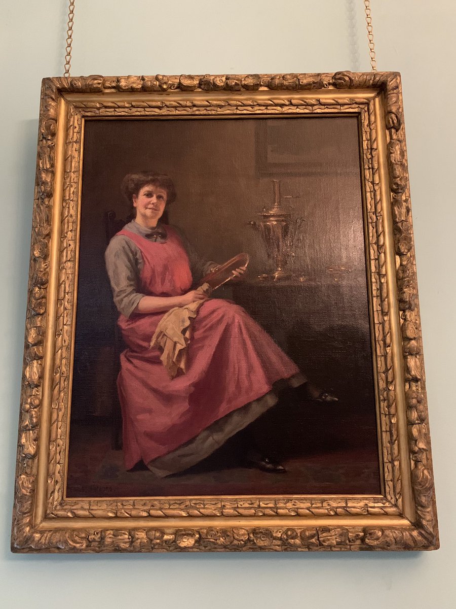 CliftonParkMus's tweet photo. She’s here and my gosh isn’t she beautiful?!

‘Woman with Samovar’ c1890 by Ernest Moore was recently conserved by the brilliant @ckconservation with thanks to the @Woodmansterne Art Conservation Awards. 

We can’t stop looking at her 😍 https://t.co/KQVublBOMK