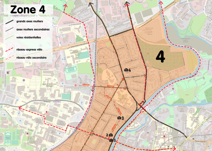 Aucune liaison ne permet à un automobiliste de passer d’un secteur à un autre autrement qu’en empruntant la rocade et deux ceintures de boulevards. Autrement dit, le projet consiste à introduire systématiquement, dans tous les secteurs, des boucles de circulation.