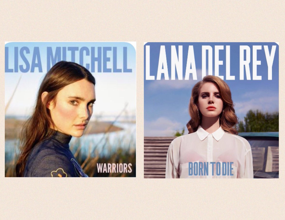 AussieGal999's tweet photo. #similaralbumcovers 
#LisaMitchell #LanaDelRay https://t.co/dEypnWg3A3