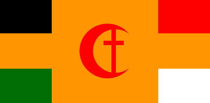The addition of orange to the Arab colors reflected the importance of the Jaffa orange in Palestine's coastsThe Cross & Crescent, meanwhile, was likely an inclusive Arab response to the Zionist mvmt's use of exclusively Jewish symbolsMore info:  http://plaza.ufl.edu/tsorek/articles/orange.pdf