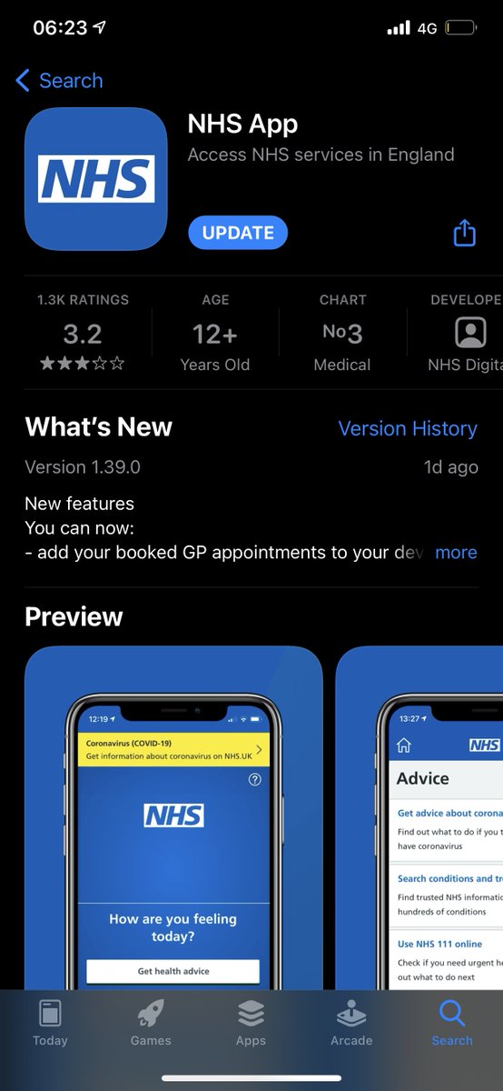I see that some are already confusing this NHS Test and Trace app with the NHS app (for booking GP appointments etc) that has already existed for a while. Will be interesting to see if a negative perception of the Test and Trace app will lead to fewer new users of the NHS app 7/n